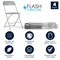 Flash Furniture Hercules Series Plastic Folding Chair Grey - 4 LB Weight Capacity Comfortable Event Chair-Lightweight Folding Chair, PK4 4-LE-L-3-GREY-GG - alternate 4